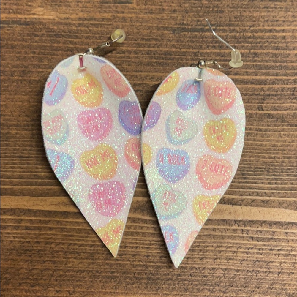 Faux leather earrings